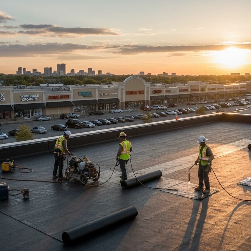 repairing roofing for commercial stores